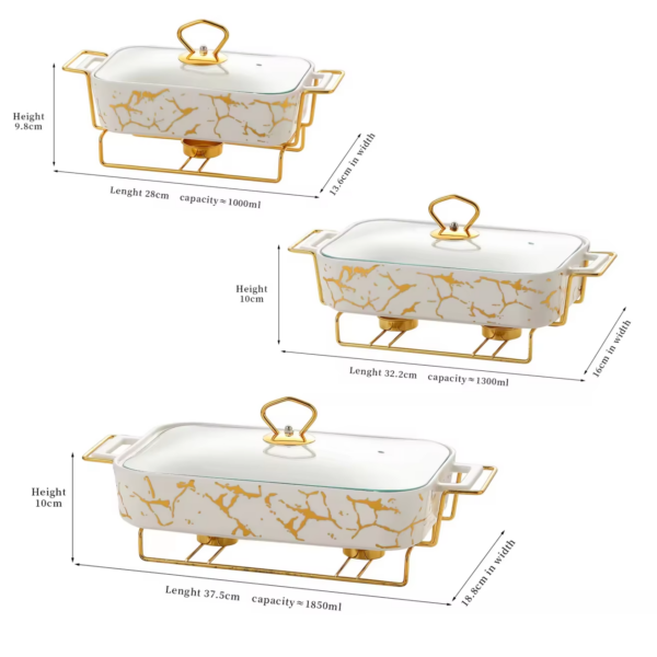 LUXURY GOLDEN CERAMIC DISH BUFFET