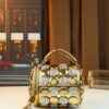 Luxury diamond encrusted Polka Dot handbag.