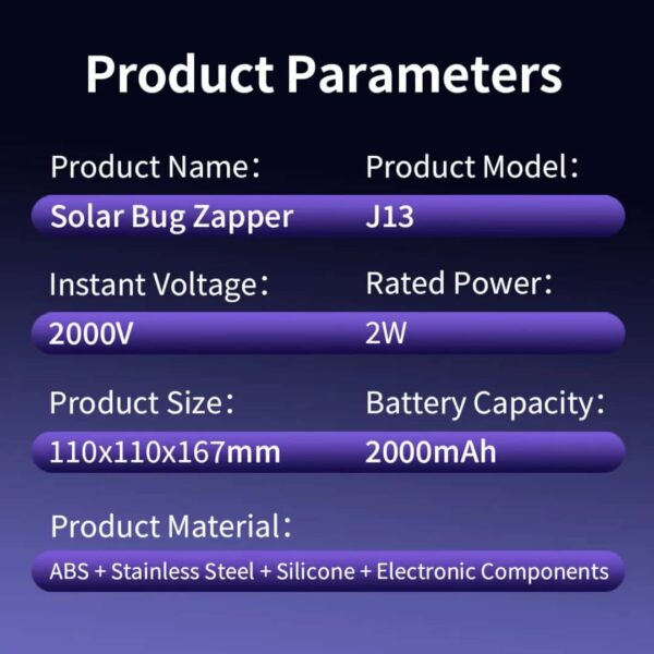Solar/Electricity rechargeable water proof bug/mosquito repellent /Zapper with Lamp